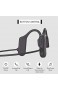 Bluetooth Knochenschall direktionale Audio Kopfhörer Sport Open Ear mit Mikrofon Wasserdicht Headphones kabellos für Radfahrer joggen (hellgrau)