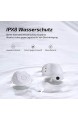 ENACFIRE Bluetooth Kopfhörer E60 kabellos Ohrhörer mit Wireless Ladekoffer 8H ununterbrochene Wiedergabezeit Dual Apt-X Deep-Bass Ohrhörer wasserdichte IPX8 Bluetooth V5.0 Kopfhörer Weiß