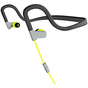 Energy Sistem Earphones Sport 2 Yellow mic (Sportkopfhörer mit Kopfbügel Schweiß- und Spritzschutz Wiedergabesteuerung Mikrofon und Audiokabel) Gelb