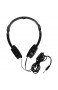 FeiliandaJJ Kinder Headset Noise Cancelling Faltbar Sport Gaming Headset HiFi Stereo Kopfhörer mit Mikrofon für PS4 PC Laptop Telefon (Schwarz)