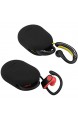 Geekria Silikon-Schutzhülle für PowerBeats Jabra Sport Pace SoundSport In-Ear Ohrhörer-Schutz Quetschtasche/Tasche weiche Kopfhörer-Aufbewahrungstasche (schwarz Größe M 2 Stück)