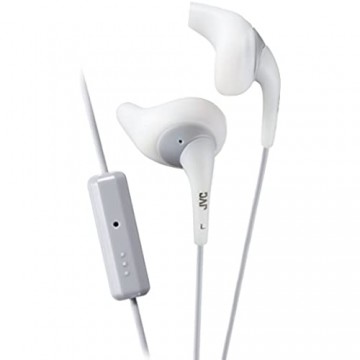 JVC HA-ENR15-WH-E In-Ear-Sport-Kopfhörer mit Fernbedienung und Mikrofon weiß/Silber