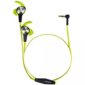 Monster iSport Strive InEar Sport-Kopfhörer mit ControlTalk Universal (Schweißresistent und Waschbar) grün