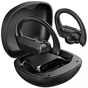 Mpow Flame Solo Bluetooth Kopfhörer BASS+ In-Ear Sport-Kopfhörer Kabellose Kopfhörer mit Fast Fuel 28 Std. Spielzeit/IPX7 Wasserdicht für Joggen Bluetooth Ohrhörer mit USB-C-Ladebox/HD-Mikrofon