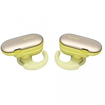 Sony WF-SP900 True Wireless Sport Kopfhörer (kabellos IPX8 wasserdicht Salzwassergeschützt Bluetooth 4GB Speicher) gelb