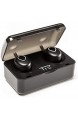 TIE T31B Titania Bluetooth Kopfhörer In-Ear Bluetooth 5.0 Kopfhörer Wireless Earbuds Sport Bluetooth Kopfhörer inkl. Ladestation Powerbank schwarz
