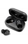 Torteco Drahtlose Kopfhörer Bluetooth 5.0 Kopfhörer In-Ear-Stereo-Ohrhörer mit Mikrofon EIN-Schritt-Kopplung mit Ladekoffer IPX6 wasserdicht zum Laufen Sport Arbeiten Schwarz