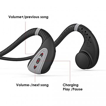 WYW Bluetooth 5.0 KopfhöRer IPX8 Level Professionell Wasserdicht Open Ear Sport KopfhöRer Knochenschall KopfhöRer Kompatible Brille Bone Conduction Headphones 2