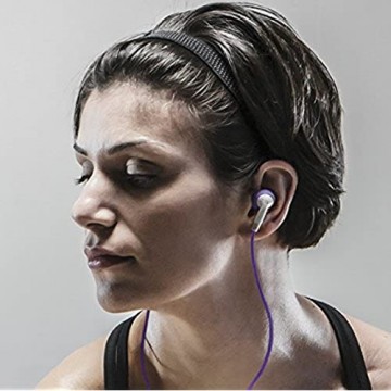 Yurbuds by JBL Focus 100 Behind-the-Ear Sport Kopfhörer (für Damen Schweißbeständige In-Ear Ohrhörer mit flexiblem Ohrbügel geeignet für Smartphones/Tablets/MP3 Geräten) pink/weiß