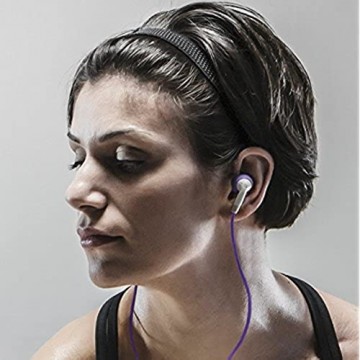 Yurbuds by JBL Focus 400 Behind-the-Ear Sport Kopfhörer (TwistLock Technologie QuikClick-Magneten 3-Tasten-Fernbedienung/Mikrofon geeignet für Apple iOS Geräten) pink/weiß