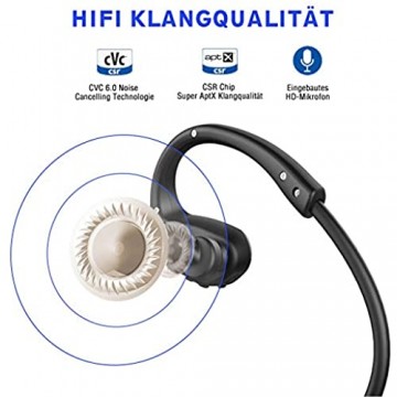 ZEALOT Bluetooth Kopfhörer H6 Schweissabweisend Bluetooth 5.0 Sportkopfhörer mit 9-12 Stunden Spielzeit In Ear Kopfhörer mit Mikrofon für iOS Android